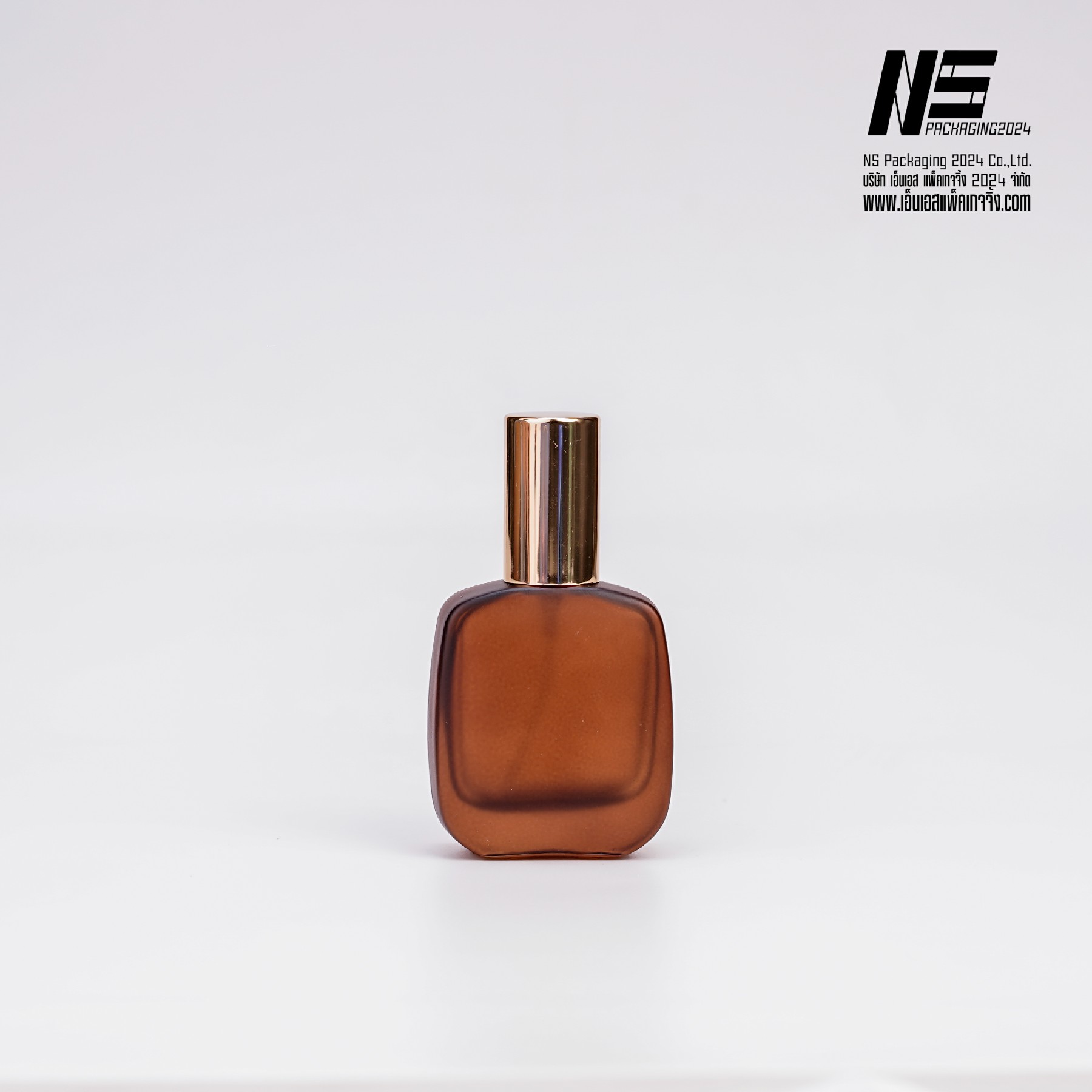 ขวดมนสีชา ฝาทอง 25ML.. (1ใบ)