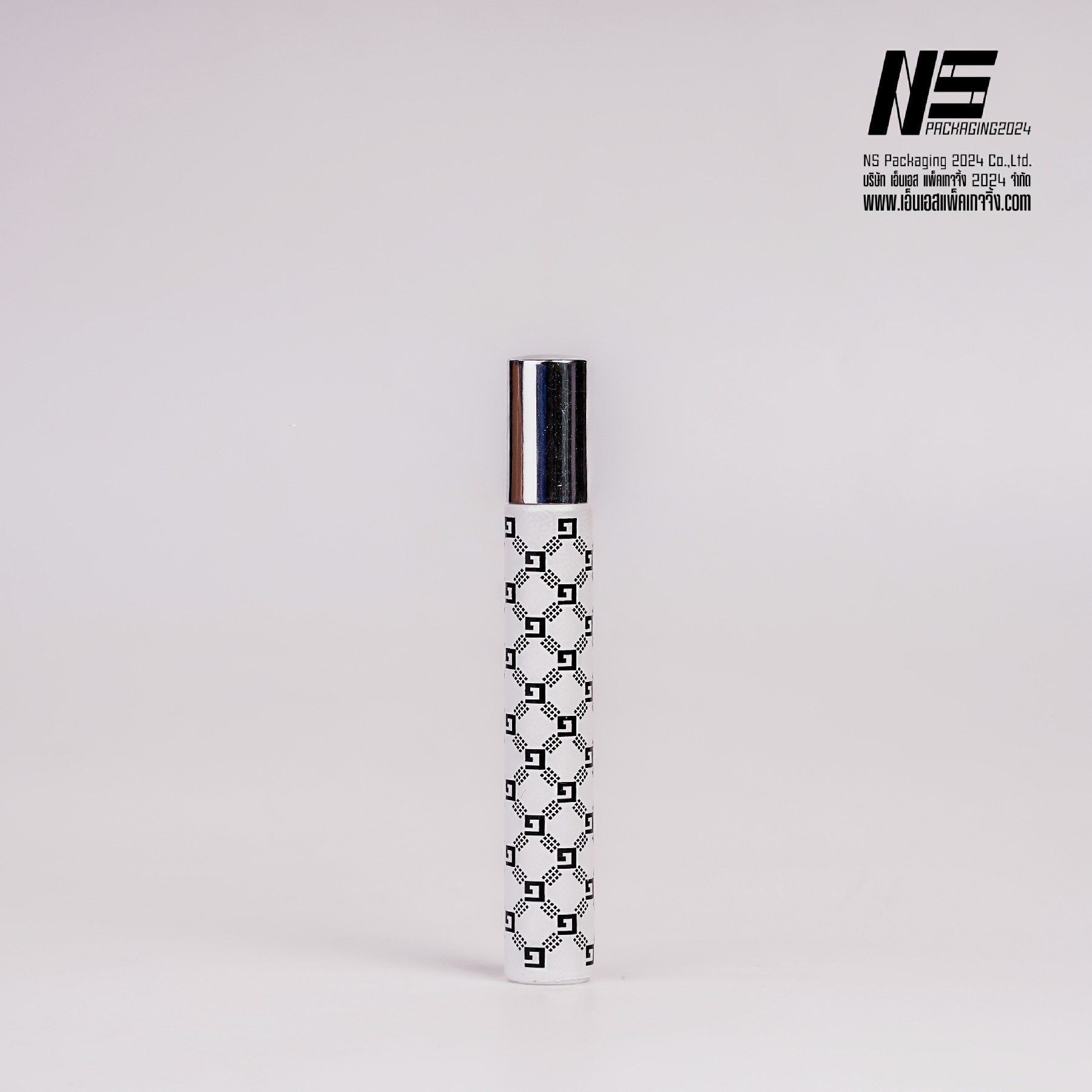 ขวดลูซี่ 10 ml พิมลายขาว (12ใบ)