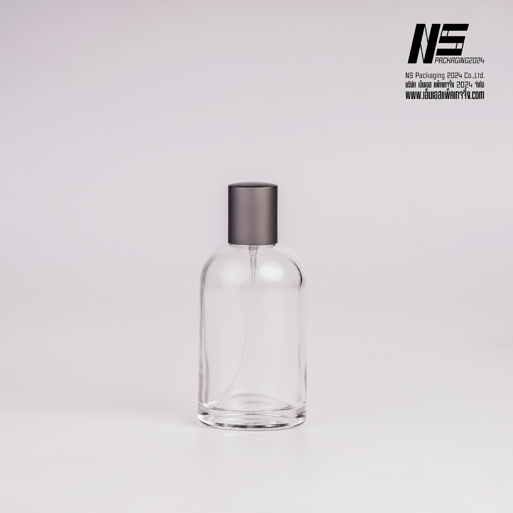 ขวดอัลฟ่าใส ฝาเทา 100ML. (1ใบ)