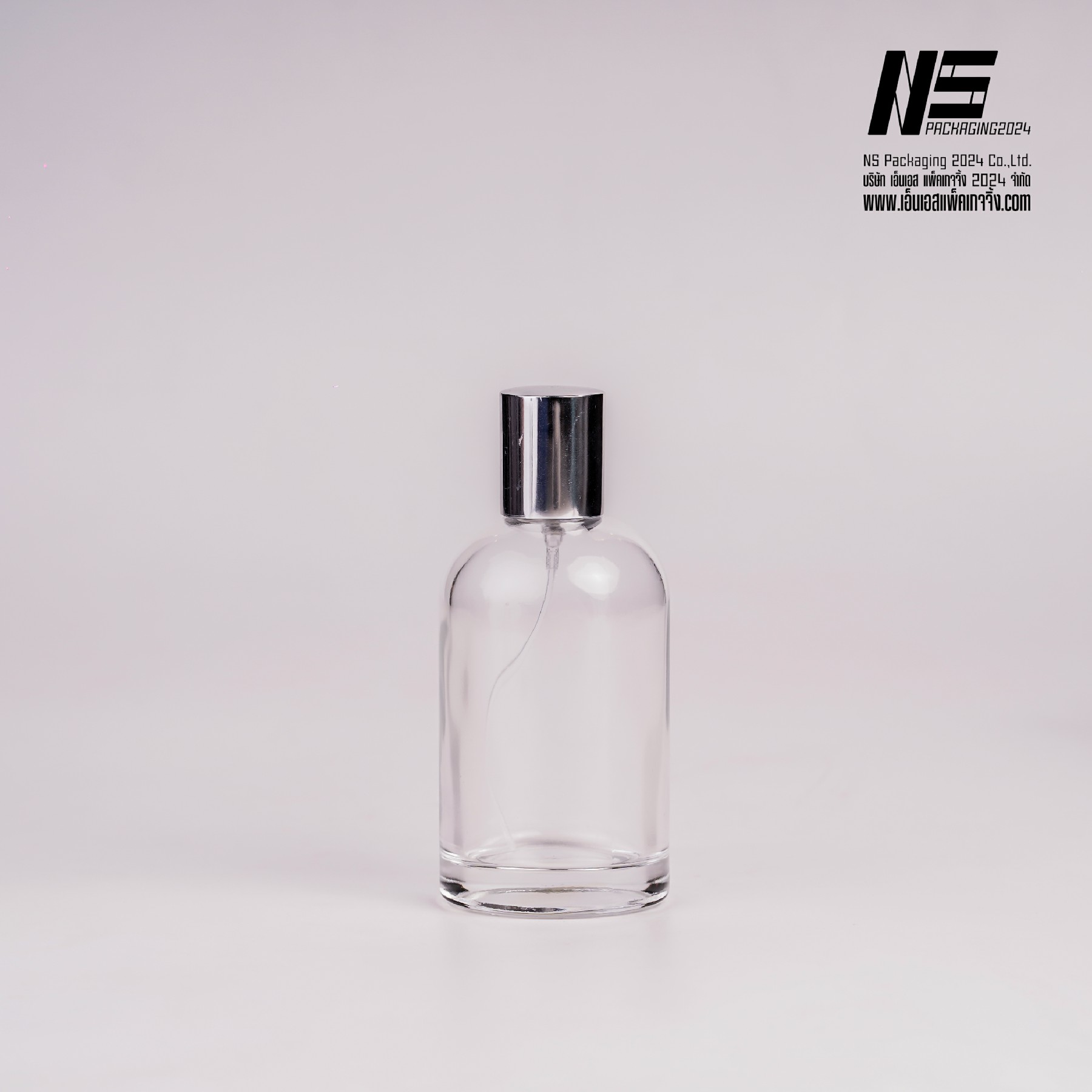 ขวดอัลฟ่าใส ฝาเงิน 100ML. (1ใบ)