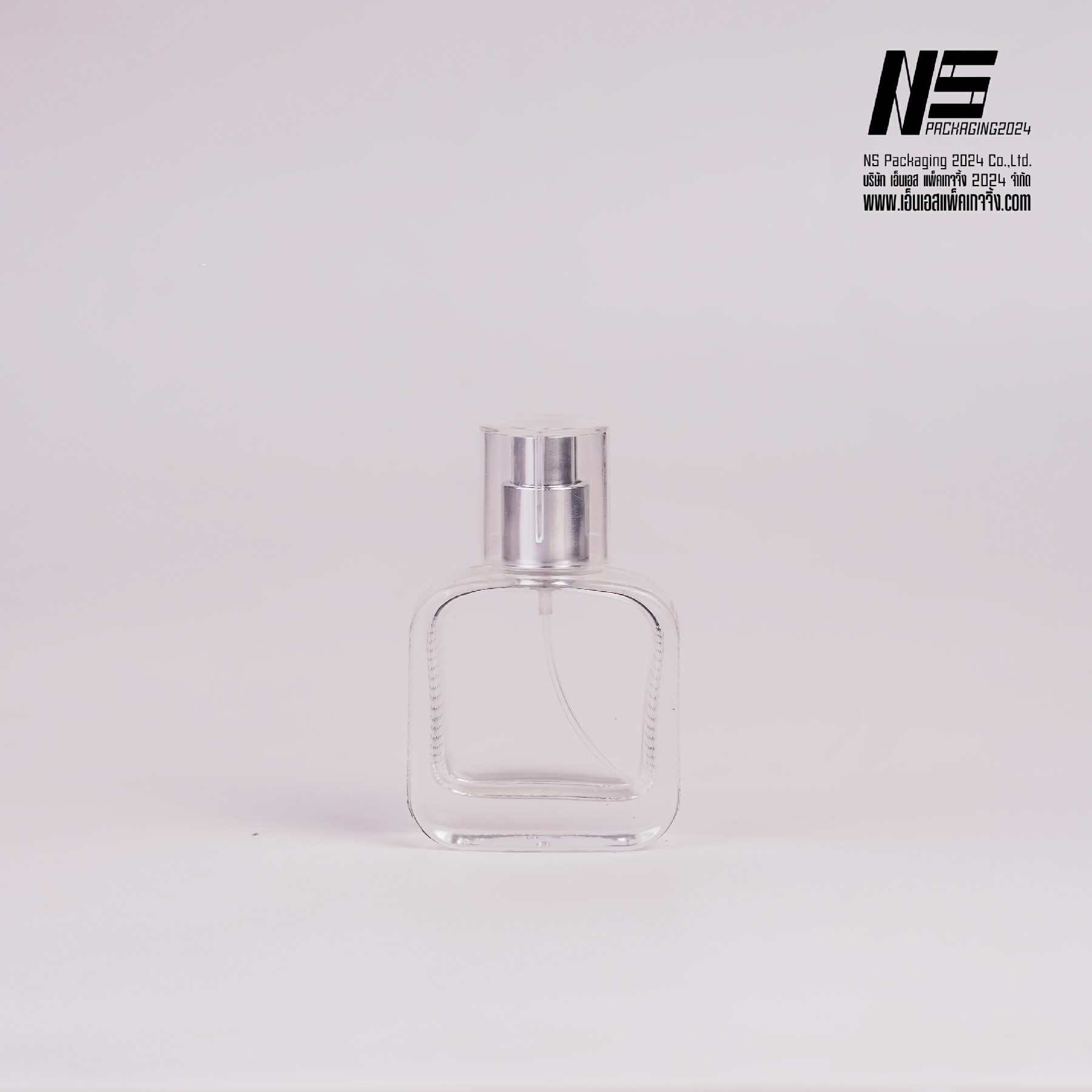 ขวดลาคอสใส สเปรย์เงิน 30ML. (1ใบ)