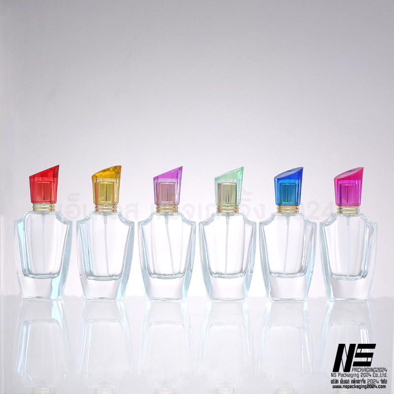 ขวดคริสติน่าใส ฝาคละสี 35ML. (1ใบ)