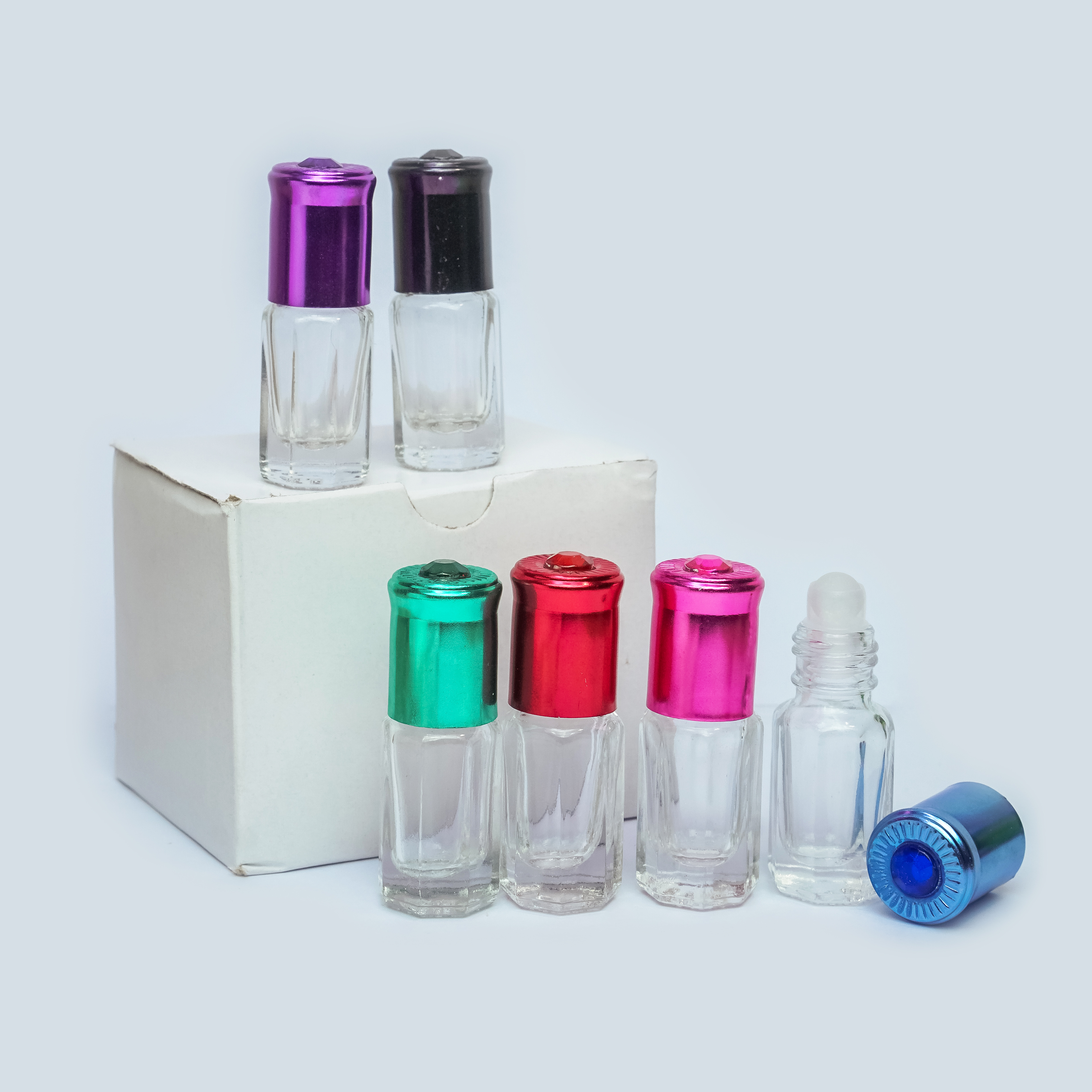 ลูกกลิ้งหัวพลอย3 MLฝาคละสี (F)