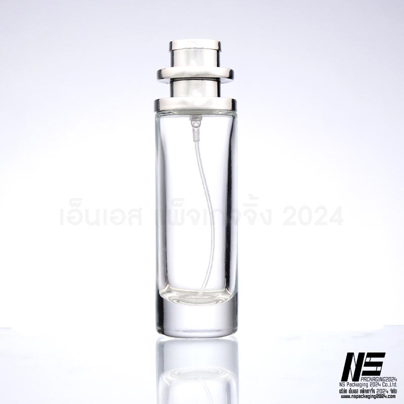 ขวด UFO ใส 30 ml ฝาเงิน (1ใบ)