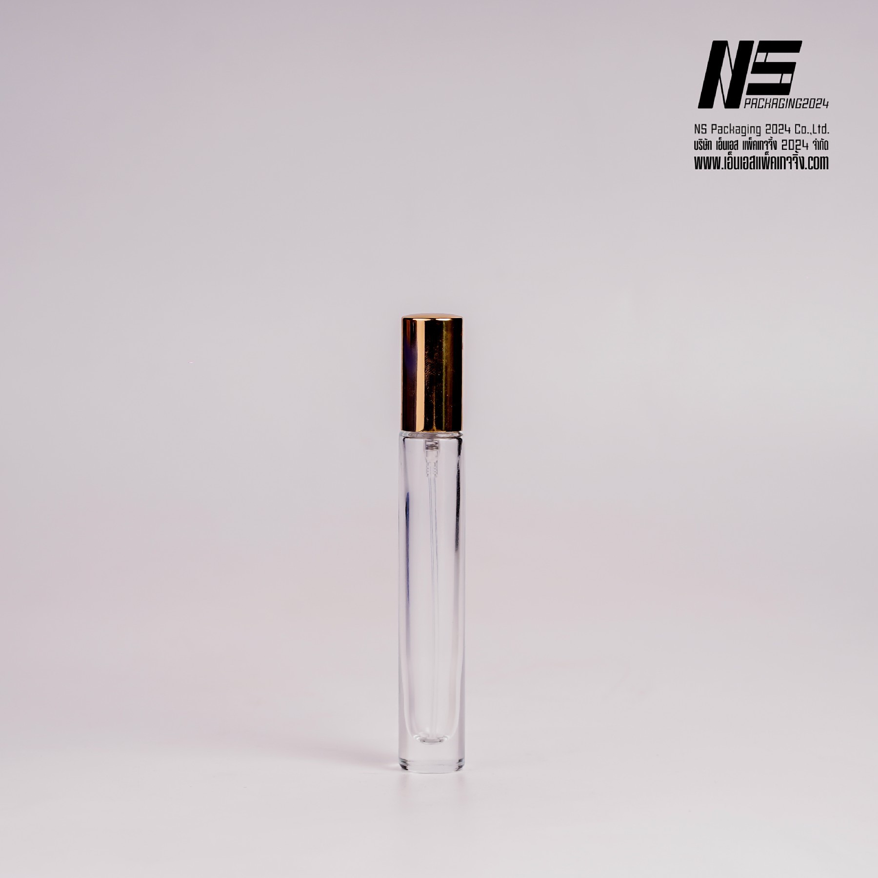 ขวดลูซี่กลม ฝาทอง 10ML. (1ใบ)