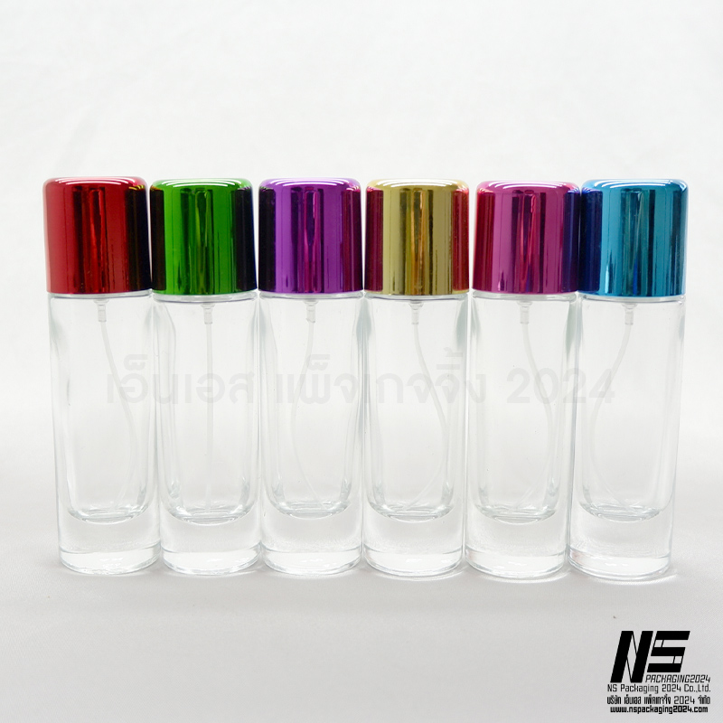 ขวดกลมใส ฝาคละสี 30ML. (12ใบ)