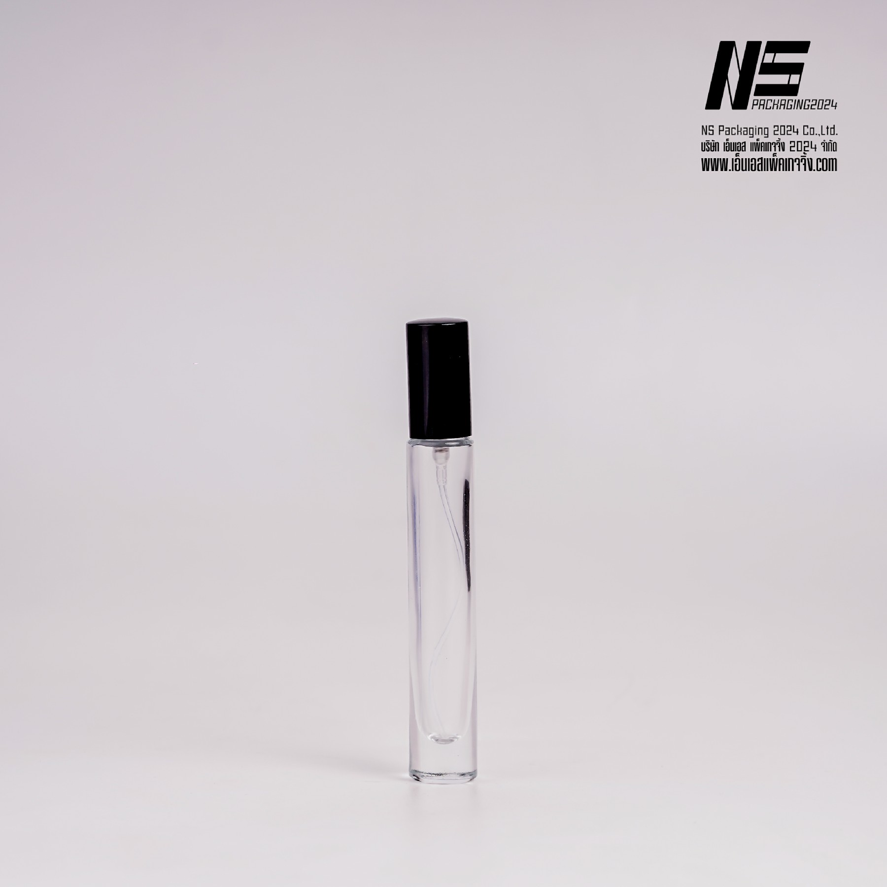 ขวดลูซี่กลม ฝาดำ 10ML. (1ใบ)