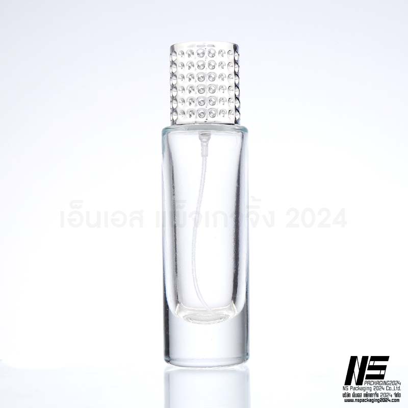 ขวดกลม ฝาประกายเงิน 30ML. (1ใบ)
