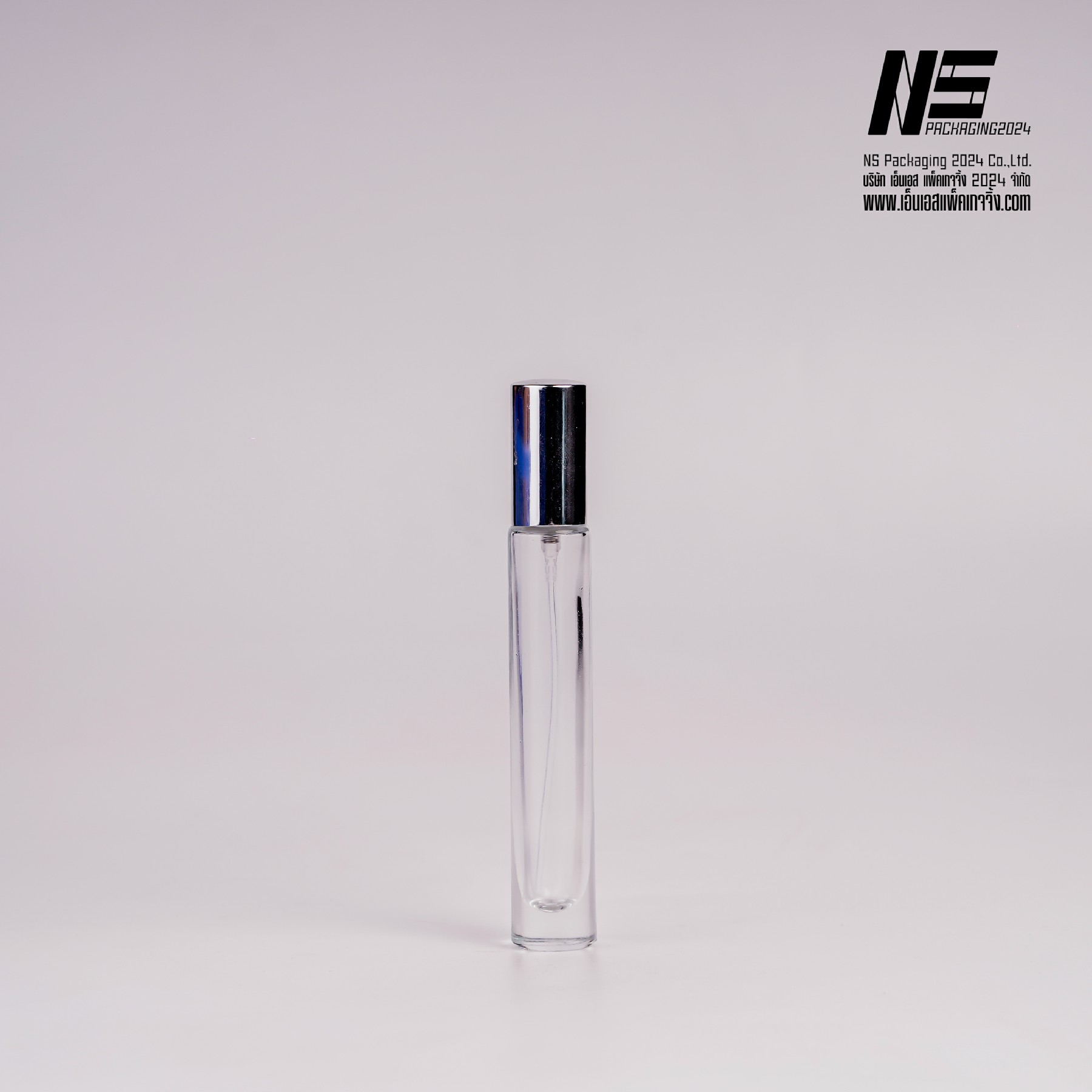 ขวดลูซี่กลม ฝาเงิน 10ML. (1ใบ)