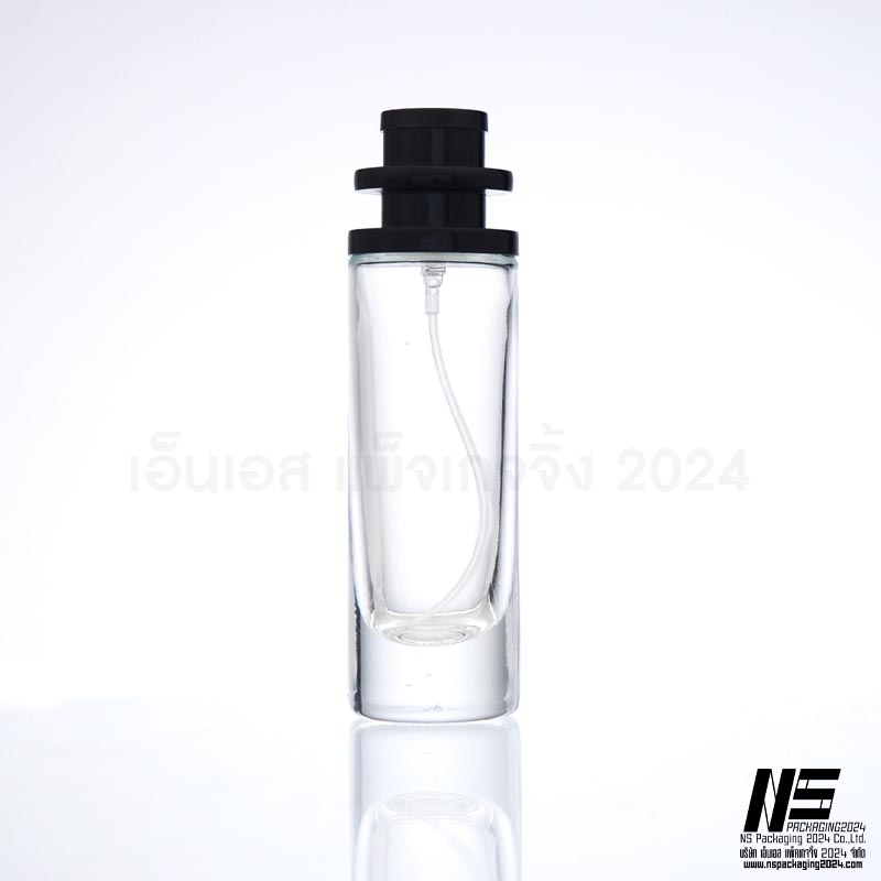 ขวด UFO ใส 30 ml ฝาดำ (12ใบ)