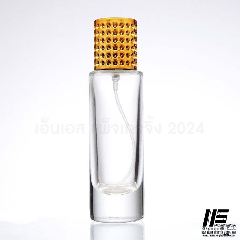 ขวดกลม ฝาประกายทอง 30ML. (1ใบ)